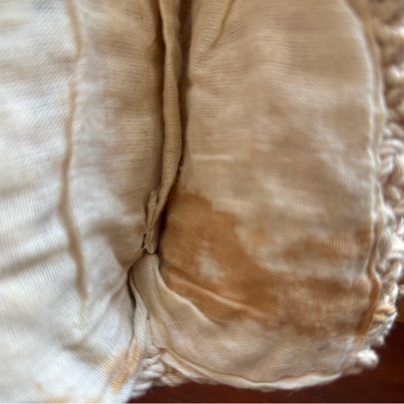 Cream Crochet Bag with Wooden Handle - Picture 4 of 7